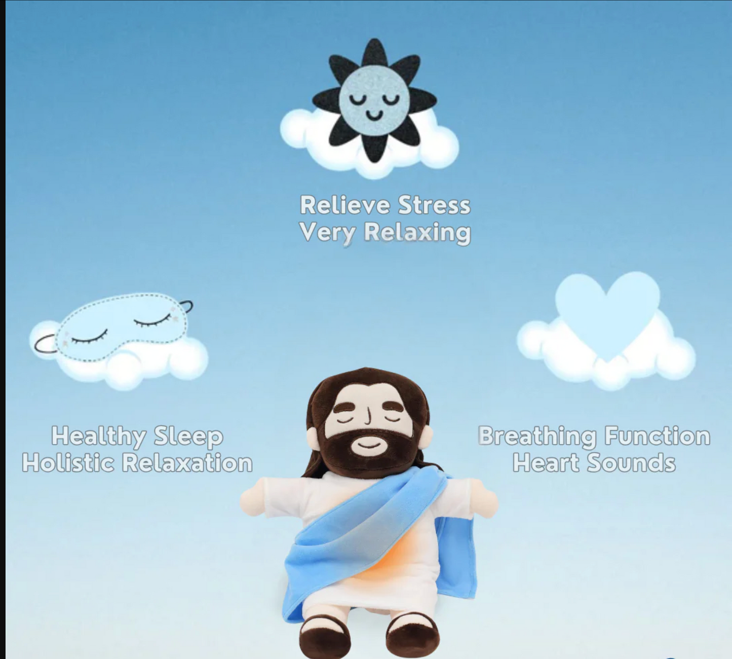 Gentle Jesus™ Breathing Plush – Calm Anxiety & Sleep Better